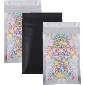 Clear Window Standup Colored Metallic Mylar Ziplock Bag (100 Pack) (Green, Standup | 2oz)
