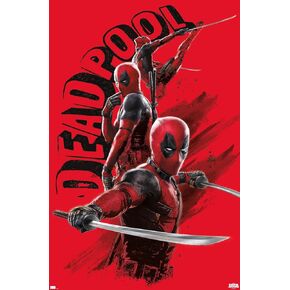 Trends International Marvel Deadpool & Wolverine - Deadpool Poses Wall Poster, 22.37" x 34.00", Unframed Version