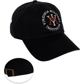 Desert Cactus Virginia Military Institute Baseball Hat Keydets VMI Brimmed Embroirderd Hats Cap Adjustable Cloth Strap Adult (Style B) Black