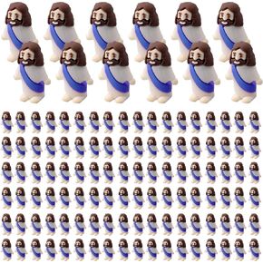 120 Packs Mini Jesus Figurines Easter Little Jesus Toys Mini Figurine Easter Decorations Figurines Party Favors Gift for Easter Church Hide Sunday School Baptism (Mix colors - 120PCS)