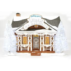 Department 56 Original Snow Village Collection 1056 Christmas Lane House Lit Building- Hand Crafted Painted Ceramic Traditional Christmas Village Houses with Lights Home Decor, 6.7 Inch in Kuwait