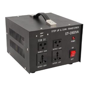 50HZ/60HZ 9A Voltage Transformer, 2000W Adjustable 110V-120V 220V-240V AC Input Step Up Buck Converter, with Overload
