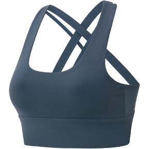 Sports Bra for Women Padded Medium Support Criss Cross Strappy Bras Seamless High Impact Yoga Exercise Athletic Bras