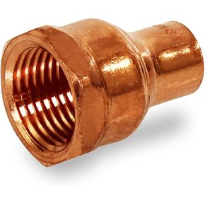 DDGA0122 Female Adapter Fitting with C X F Connections, 1/2 X 3/4, Copper