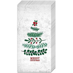 IHR Ideal Home Range Pocket Tissues 4-Ply Facial Tissue Pack, 10-Count, Christmas Tree, 1-Pack Only