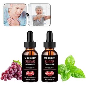 Sugar Defender,Sugar Defender 24, Defender Supplement Drops, Sugar Defender Support Formula, for Energy Circulation Stability (2 Pack)
