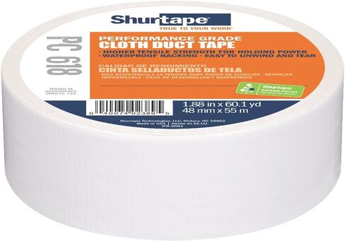 Shurtape PC 618 Performance Grade, Colored Cloth Duct Tape, Excellent Holding Power, 72mm x 55m, Beige, 1 Roll (207706) in Kuwait