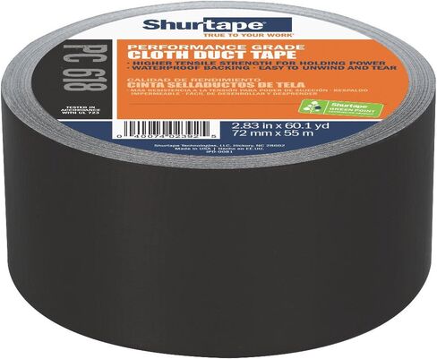 Shurtape PC 618 Performance Grade, Colored Cloth Duct Tape, Excellent Holding Power, 72mm x 55m, Beige, 1 Roll (207706) in Kuwait