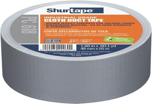 Shurtape PC 618 Performance Grade, Colored Cloth Duct Tape, Excellent Holding Power, 72mm x 55m, Beige, 1 Roll (207706) in Kuwait