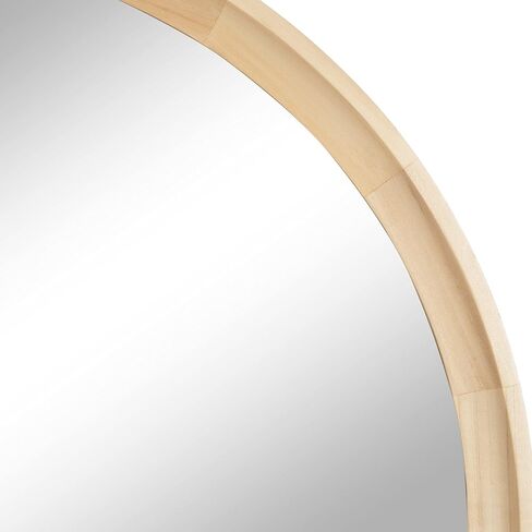 Kate and Laurel Hatherleigh Modern Farmhouse Round Wooden Wall Mirror, 34 Inch Diameter, Rustic Brown, Decorative Wood Circle Mirror for Use in Bathroom, Entryway, or Bedroom in Saudi Arabia