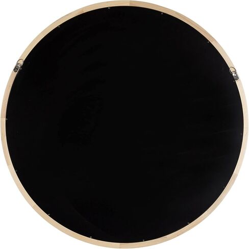 Kate and Laurel Hatherleigh Modern Farmhouse Round Wooden Wall Mirror, 34 Inch Diameter, Rustic Brown, Decorative Wood Circle Mirror for Use in Bathroom, Entryway, or Bedroom in Saudi Arabia
