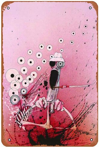 رالف ستيدمان هنتر إس طومسون القيادة مضحك الفن معدن القصدير تسجيل 8x12 بوصة بار حانة داخلي في الهواء الطلق جدار ديكور هدايا للرجل in Kuwait