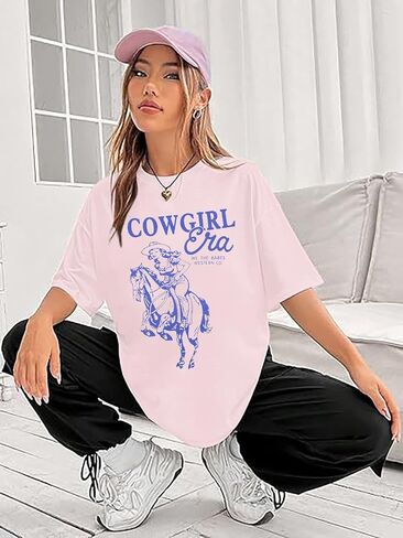 Cowgirl Era Shirt Women Country Music T-Shirt Vintage Western Rodeo T-Shirt 90s Music Lover Short Sleeve Top in Saudi Arabia