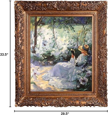 لوحة زيتية La Pastiche Delicious Solitude لفرانك براملي، مقاس 20 بوصة × 24 بوصة، إطار ذهبي بورجيون in Kuwait