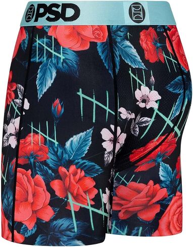 PSD Men's Floral Print Boxer Briefs - 7 Inch Inseam Breathable and Supportive Men's Underwear with Moisture-Wicking Fabric in Saudi Arabia