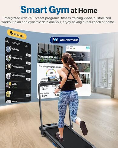 Walking Pad, Under Desk Treadmill for Home Office, 2 in 1 Portable Walking Treadmill with Remote Control, Walking Jogging Machine in LED Display in Saudi Arabia