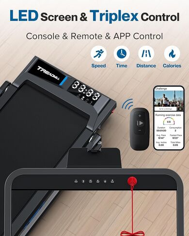 Walking Pad, Under Desk Treadmill for Home Office, 2 in 1 Portable Walking Treadmill with Remote Control, Walking Jogging Machine in LED Display in Saudi Arabia