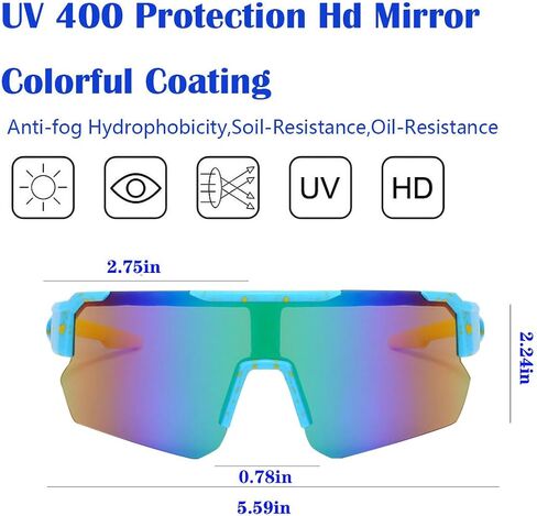 Youth Baseball Sunglasses Sports Running UV400 Polarized Glasses Youth Kids For Boys Girls 8-12 Cycling Softball Golf Skiing in Saudi Arabia