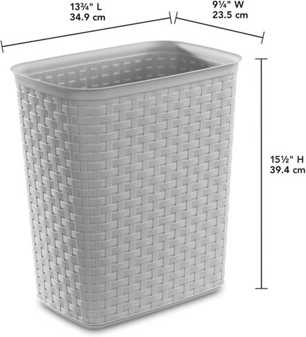 سلة مهملات بلاستيكية منزلية/مكتبية منسوجة سعة 5.8 جالون (6 عبوات) in Kuwait