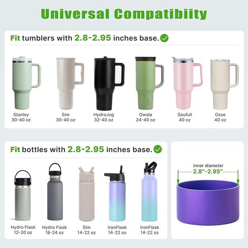 Silicone Boot for Stanley 40 oz Tumbler-Matte Luster Protective Silicone Sleeve Fit for Stanley Cup with 2.8-3'' Bottom, BPA Free in Saudi Arabia