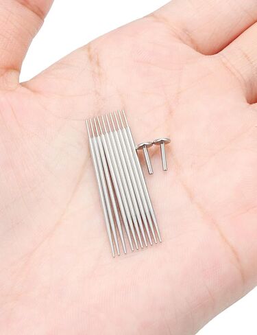 20/18G Threadless Nose Ring Earring Piercing Changing Tool Straight/Curved Surgical Steel in Saudi Arabia