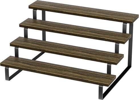 3 Tier Wooden Display Riser Stand Perfume Organizer Stands, Tiered Cupcake Stand Holder, Spice Rack Organizer, Display Shelves Riser Stand Organizer for Decoration, Display Rack Stand Perfume Holder in Saudi Arabia