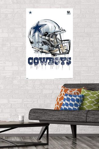 Trends International NFL Dallas Cowboys - Drip Helmet 20 Wall Poster, 22.375" x 34", Premium Unframed Version in Saudi Arabia