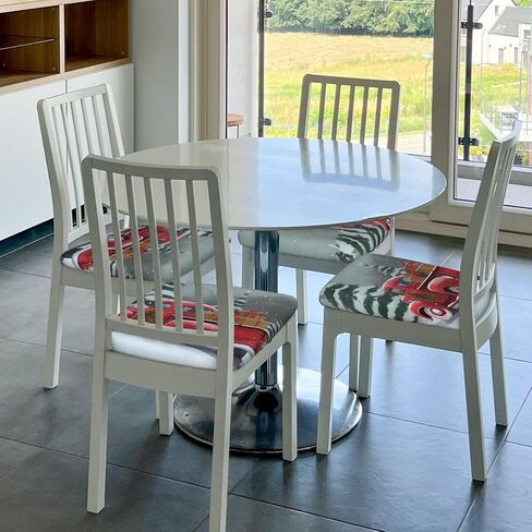 Christmas Red Truck Dining Square Chair Seat Covers 16.9 in Four Pieces, Stretch Fitted Couch Cushion Cover Replacement Removable, Chair Slipcovers for Home Holiday Decoration in Saudi Arabia