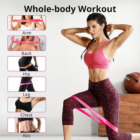 Resistance Bands, Natural Latex Band Loop Set, 5 Different Resistance Levels [10LBS-115LBS] for Workout, Gym, Stretching, Yoga, Home Fitness, Training, Exercise in Saudi Arabia