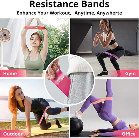 Resistance Bands, Natural Latex Band Loop Set, 5 Different Resistance Levels [10LBS-115LBS] for Workout, Gym, Stretching, Yoga, Home Fitness, Training, Exercise in Saudi Arabia