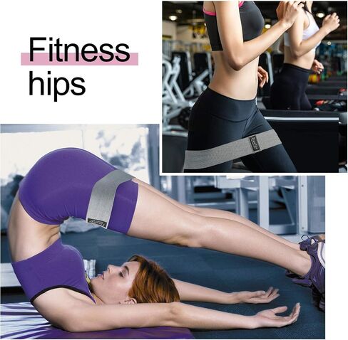 TianTac Booty Resistance Bands for Leg and Butt, Exercise Resistance Bands for Women/Men, Workout Resistance Bands Set Elastic Fabric Loop for Fitness in Saudi Arabia