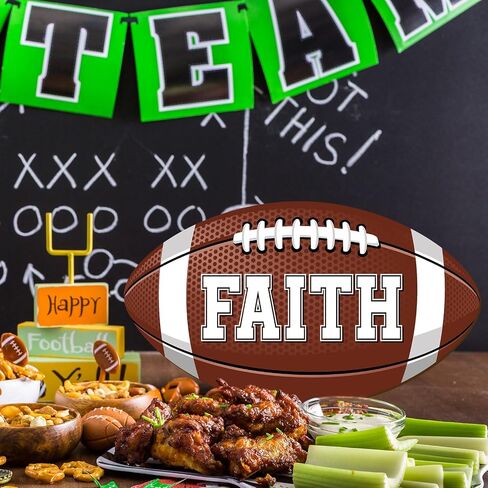 Whaline Fall Football علامة تعليق خشبية لخريف كرة القدم الإيمان جدار لوحة كرة القدم لعبة كرة القدم الرياضية ترحيب إكليل علامة الباب شماعات للمزرعة المنزل جدار نافذة الشرفة سطح الطاولة لوازم ديكور الحفلات in Saudi Arabia