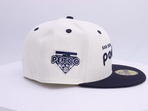 قبعة New Era MLB 59FIFTY Cooperstown Authentic Collection من الكروم (7 5/8، سان دييغو بادريس، أبيض أسود Cooperstown) in Saudi Arabia