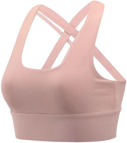 Sports Bra for Women Padded Medium Support Criss Cross Strappy Bras Seamless High Impact Yoga Exercise Athletic Bras in Saudi Arabia