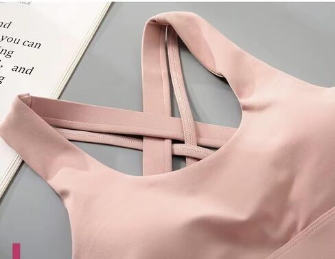 Sports Bra for Women Padded Medium Support Criss Cross Strappy Bras Seamless High Impact Yoga Exercise Athletic Bras in Saudi Arabia