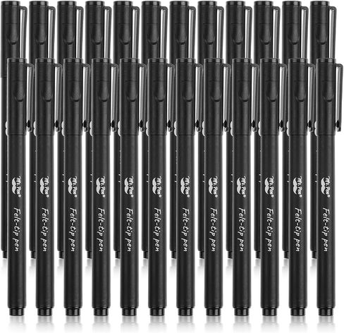 Mr. Pen- Felt Tip Pens, Pack of 12, Black & Blue, Fast Dry, Fine Point Pens Black Felt Tip Pens, Bible Journaling Pens, Felt Pens, Planner Markers, Pens for Journaling, Colored Pen, Colorful Pens in Saudi Arabia