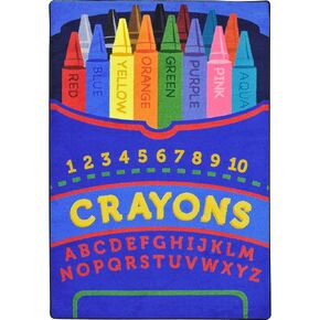 Joy Carpets Kid Essentials Pick a Color Rug, Multicolor, 5'4" x 7'8"