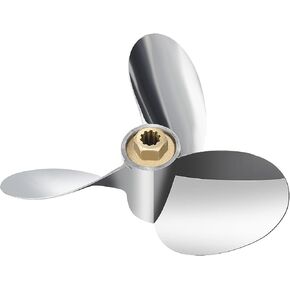 10.38 x18p Chopper | 48-43592A61 Upgrade OEM Stainless Steel Outboard Propeller fit Yamaha Motos 20-30 hp,Mercury Chopper II Racing Prop, 10 Spline Tooth hub Kits Installed, Rh