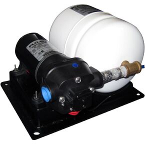 FloJet 02840100A Marine High Volume Water System with Accumulator (4.5+ GPM, 40-PSI, 12-Volt, 11-Amp),Black