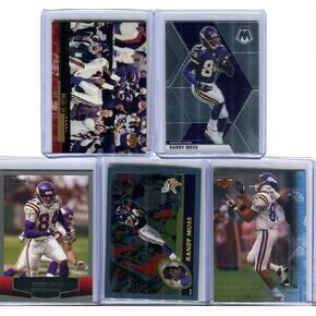 Randy Moss Minnesota Vikings Assorted Football Cards 5 Card Lot