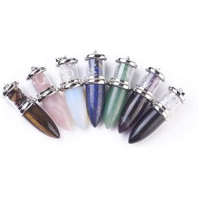 KitBeads 50pcs Natural Crystal Star Pendant Healing Crystal Quartz Chakra Gemstone Rock Charms Mixed For Necklace Jewelry Making