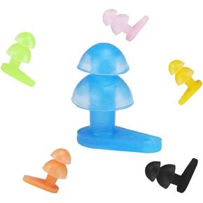 6 Pairs Ear Plugs for Noise Reduction Silicone Water Protection Swimming earplug Soft Noise Cancelling Ear Plugs Child Flexible Mushroom Ear Plugs