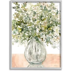 Stupell Industries Abstract Flower Petal Floral Bouquet Tabletop Painting Framed Wall Art, Design by Carol Robinson