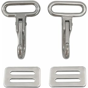 316 Stainless Steel Bimini Strap Snaps Hooks and Sliders for 1" Straps, Bimini Top Boat top