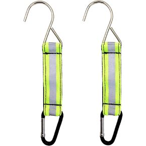 Wanty Fence Hooks - Hang-Tough Hooks, for Baseball/Softball Equipment, Bat Bags, Tennis Bags, Water Bottle, Camping, Ect. (2 Pack) (Green)