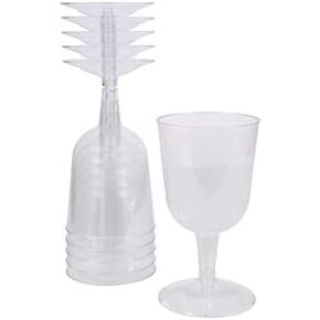 Clear Plastic Wine Glass Stemware 5 Oz in Saudi Arabia
