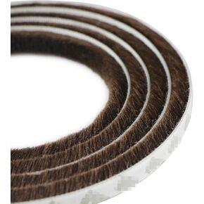 UOOOM Weather Stripping Seal Stripl, 5m, Brown, Windproof, Dustproof, Self Adhesive, For Sliding Doors/Move Windows