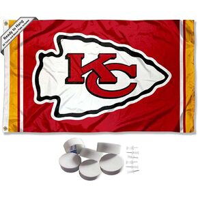 Kansas City Chiefs Banner and Tapestry Wall Tack Pads