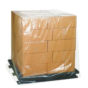 Aviditi 51" x 49" x 73" Pallet Covers/Bin Liners, 4 Mil, Clear, Perforated Roll, Use to Protect Pallets and Equipment During Shipment or Storage (1 Roll of 25)