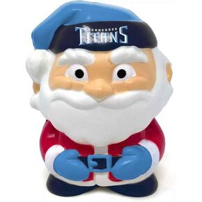 Party Animal NFL Jumbo Squeezymates Tennessee Titans Santa Squeezy Figurine, Team Colors, 4" Tall